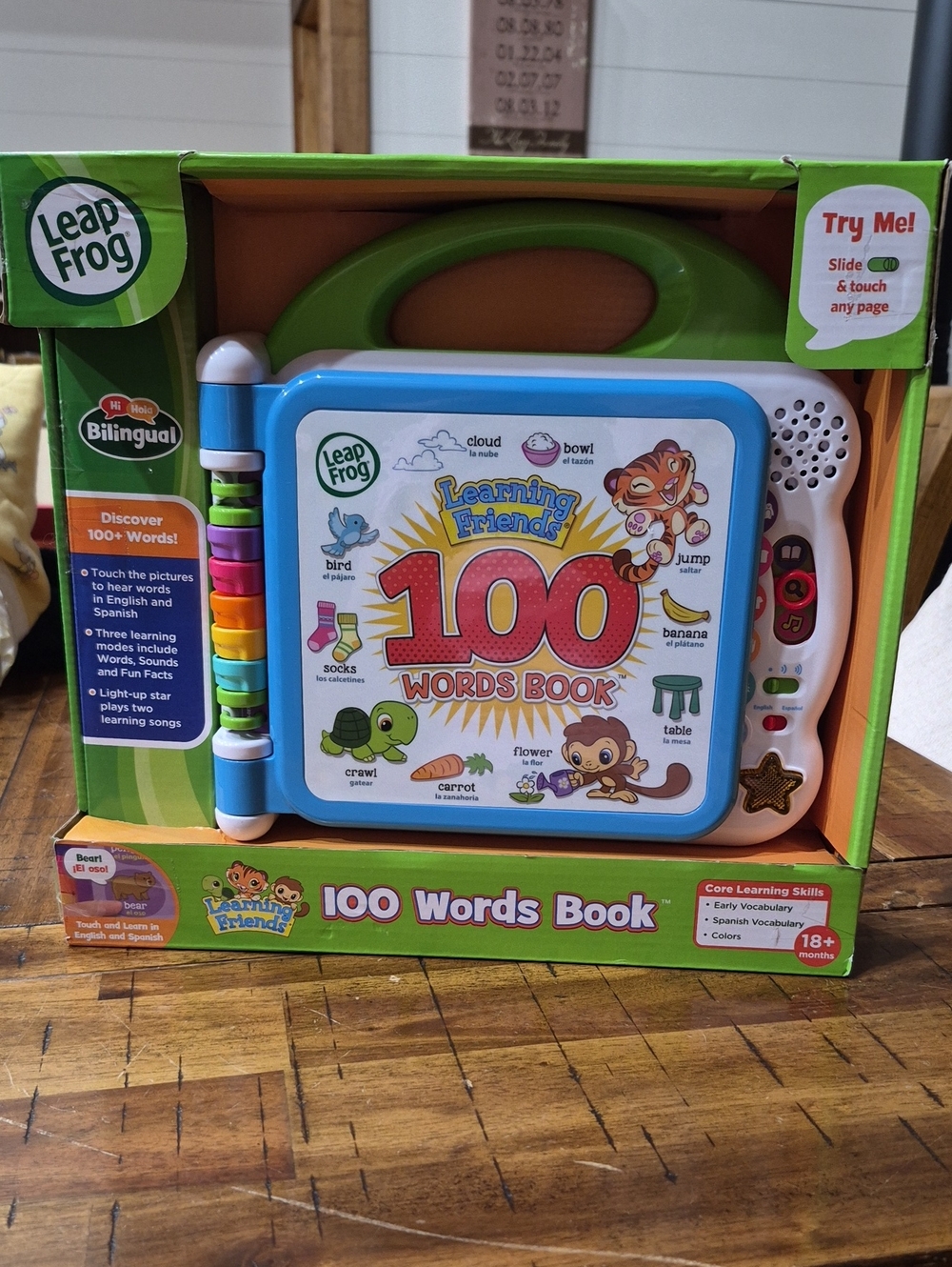 New Leapfrog Learning Friends 100 Words Book Electronic Bilingual